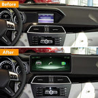 12.3 Inch Linux Car Touch Display Screen for Mercedes Benz 2012-2015 C A CLA GLA Class W204 W176 C117 X156 NTG4.5/4.7 System, Support iOS 26 CarPlay Android Auto Mirror Link