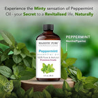 Majestic Pure Essential Oil with Glass Dropper - 100% Pure and Natural - Essential Oils for Diffuser, Aromatherapy, Soap and Candle Making, Peppermint Essential Oil, Peppermint Oil, 2 Fl Oz
