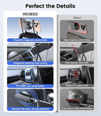 VICSEED Tesla Phone Mount【Strongest Magnet Power】Foldable Hidden Tesla Phone Holder Fit for All Phone, Tesla Model 3 Model Y for MagSafe Car Mount, Tesla Model 3 Accessories, Tesla Model Y Accessories