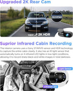 VIOFO A229 Pro 3 Channel 4K HDR Dash Cam, Dual STARVIS 2 Sensors IMX678 & IMX675, 4K+2K+1080P Front Inside and Rear Triple Car Camera, 5GHz WiFi GPS, Voice Control, 24H Parking Mode