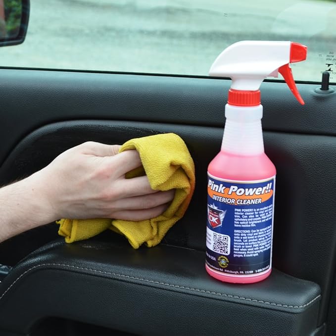 Detail King Pink Power Automotive Interior Cleaner - Quart - Perfect for Vinyl, Plastic & Leather Surfaces
