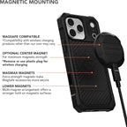 Rokform Rugged Case Compatible with iPhone 17 Pro Max, Magnetic Cover (Black)