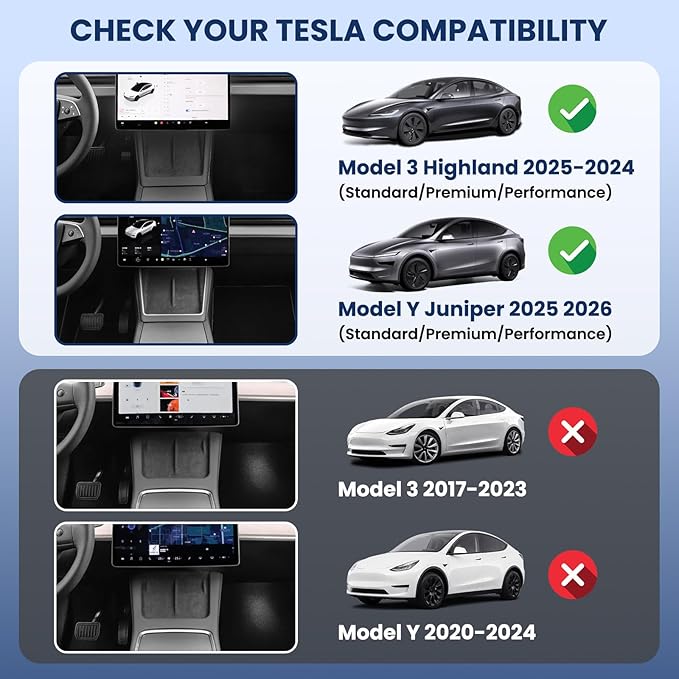 for Model Y Juniper Under Screen Storage Organizer 2025-2026 Upgrade, Model 3 Highland Center Console Organizer Tray 2024-2026 for Tesla Model Y Juniper Accessories, White