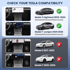 for Model Y Juniper Under Screen Storage Organizer 2025-2026 Upgrade, Model 3 Highland Center Console Organizer Tray 2024-2026 for Tesla Model Y Juniper Accessories, White