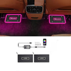 Customizable Car Floor Mats Lights, Customize Personalized Logo Car Floor Mats Light Waterproof RGB LED Neon Lamp App Control Adjustable Flashing Mode Universal Car Interior Foot Mat Decoration Light