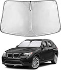 EcoNour Windshield Sunshade Compatible for BMW X1 2011-2013 2014 2015, Sun Visor for Front Windshield & Window Sun Shade Cover, UV Heat Blocker & Protector, Car Accessories