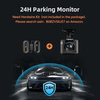 Dash Cam Front and Rear, Ecomoment 4K+1080P Dual Dash Camera for Cars, Built-in WiFi GPS Dashboard Camera, 2.4" IPS Screen Dashcam, 170° Wide, Night Vision, WDR, G-Sensor, 32GB SD Card Included