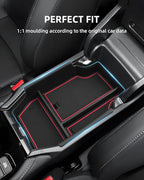 Center Console Organizer for Honda Accord 2025 2024 2023 Armrest Insert Storage Tray with Non-Slip Rubber Mat Accord Organiser Accessories, Red
