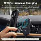 pitaka Magnetic Car Mount for iPhone 16/15/14/13 Series, Magnetic Car Charger with NFC Feature, 360 Degree Rotation [MagEZ Car Mount Pro 2, Universal]