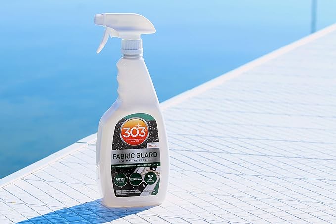 303 Marine Fabric Guard - Restores Water and Stain Repellency To Factory New Levels, Simple and Easy To Use, Manufacturer Recommended, Safe For All Fabrics, 32oz (30604CSR)