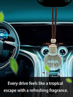Ikeda Car Air Freshener: Hanging Car Smell Air Freshener | 10ml Hanging Car Perfume | Long Lasting Fragrance | Strong Scents Diffuser for Auto Home (Coffee)