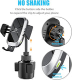 WixGear Wireless Car Charger, Auto-Clamping Fast Wireless Car Charger, Cup Phone Holder for Car, 10W Qi Fast Charging Compatible iPhone 11, Xs/MAX/XS/XR/X/8/, Samsung S10/S9/S8 Full Automatic Arms