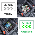 PIMCAR Center Console Organizer for Jeep Wrangler JL/JLU (2018-2026) & Gladiator JT (2020-2026) | Armrest Storage Tray | Interior Accessories (Not for JK/JKU) | Black Liner Trim