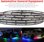 Underglow Lights for Car, 6 Pcs Led Strip Lights with RGB Dream Color Chasing, APP Control 12V Flexible LEDs Underbody Lights, Waterproof Underglow Led Light Kit