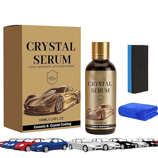 Crystal Serum Ceramic Coating, Advanced Graphene Ceramic Coating For Cars, 9h Graphene Coating For Auto Detailing, Crystal Coating For Car Paint Protection (1PC)