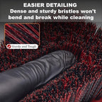 Car Wheel & Tire Brush Set, 2Pack Tire Brush and Wheel Rim Brush, Soft & Stiff Bristle Wheel Cleaner Brushes, Scratch-Free Car Wheel Brush Kit for Cleaning Wheels, Tires, Cars, Trucks
