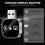 Wireless Carplay Mirror Link Adapter for Apple,3 in 1 Bluetooth Mirroring iOS Phone to Car Screen Adapter 2026 Wired to Wireless Portable USB Car Play Screen Connector for Android to Watch Movies