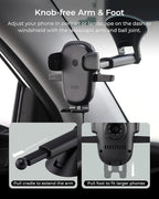 iOttie Easy One Touch Wireless 3 Dash & Windshield Car Mount, 15W Qi Fast Charging Phone Holder, One-Handed Auto Clamp, Adjustable Smartphone Mount for iPhone 17 Pro Max, iPhone 12-17, Samsung, Pixel