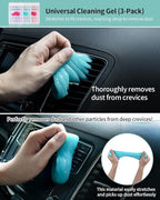 7Pcs Car Interior Detailing Cleaning Kit, Detailing Brush Set,Clean Gel, Wash Kit, Cleaning Tools for Car,Keyboard and Interior Cleaning