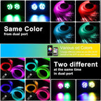 AZIMOM Dual Color 20W Fiber Optic Light Source RGBW Light Box Engine Diver Bluetooth/RF Remote Control Music Sensor Mode for Car/Home Star Ceiling Effect Decoration