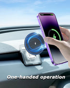 for Tesla Phone Charger Mount Compatible with 2025-2026 Model Y Juniper and 2024-2026 Model 3 Highland, 360° Adjustable, No Tool Installation Required, Anti-Shake Mount Fit for All Smartphones