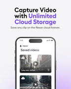 Nexar Beam GPS Dash Cam - Dash Camera for Cars with 32GB SD Card Included Unlimited Cloud Storage 24H Parking Mode Dash Cam for Cars. Wireless Car Camera with Nexar Classic App