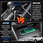 Wireless Car Charger for Volkswagen VW Tiguan MK2 2017 2018 2019 2020 2021, Wireless Fast Phone Charging Pad with 18W QC3.0 USB, Fit for Volkswagen Tiguan Interior Accessories Upgrades