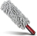 Wuyaoyao Car Duster Interior & Exterior, 13.78" Soft Microfiber Auto Duster Brush, Lint & Scratch Free Car Detailing Cleaning Brush, Multipurpose Dusting Tool for Office Home Furniture (Light Gray)