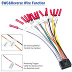 16Pin Android Radio Wiring Harness Adapter, ISO Car Stereo Wire Harness Power Speaker Cable with Butt Connector for Aftermarket Car Audio Video Head Unit Receiver