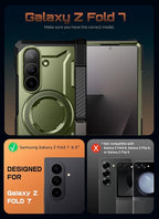 SUPCASE for Samsung Galaxy Z Fold 7 Case with Kickstand (UB Grip), [Compatible with MagSafe] [Built-in Tempered Glass Screen Protector] [Hinge Coverage] Military-Grade Protection Phone Case, Guldan