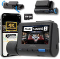 MAGELLAN DR50 3 Channel Dash Cam, 4K+2K Front Cabin Rear, Night Vision, Wide-Angle (170°), STARVIS 2 IMX678, Strong Mount, GPS, Wi-Fi App Control, 24H Parking Mode, Fatigue Alert, 64GB Card Included