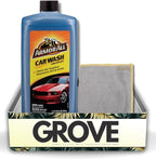 Concentrated Car Wash 24 oz Bundle with Microfiber Cloth - Powerful Car Wash Soap for Tough Dirt and Road Grime - Gentle on Wax Protection - Foaming Car Soap for a Spotless Shine - (2 Items)
