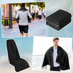 Hahafelt 2 Pack Car Seat Towel Covers Athletic Running Towel Performance Microfiber Post Workout Sweat Washable Cover Non Slip for Seat Outdoor Sport (Midnight)