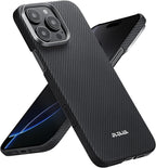 pitaka for iPhone 16 Pro Max Case 6.9 Inch, Compatible with MagSafe, Thin & Light Case iPhone 16 Pro Max with a Caseless Feel, 600D Aramid Fiber Woven [Ultra Slim-Black/Grey (Twill)]