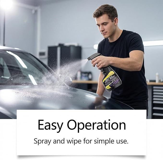 Matte & Vinyl Wrap Protection Spray, 2026 New Cars Vinyl Wrap Protectant Cleaner, Quick Drying Matte Paint Cleaner for Car, Matte Finish Detailer and Spray Sealant for Cars (2Sets)