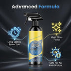 Quick Coat Ceramic Spray Coating for Cars, High Gloss Car Paint Restorer, Hydrophobic Shine Protection, Easy Spray & Wipe Car Polish, Safe for All Paint Colors, 120ml(3PCS)