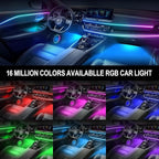 Interior Car LED Strip Lights, Acrylic LED Lights for Car with Dynamic Dreamcolor Chasing, Ambient Lighting Kits Music Sync Wireless APP and RF Remote Control (8 in 1)