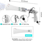 GOCCIDA Tornado Car Cleaning Gun Interior Car Air Gun Car Dust Cleaner Blower Gun,Vortex Air Cleaning Tool for Quickly Blasts Dirt and Dust from Surface(Upgraded Design with Double Nozzle)