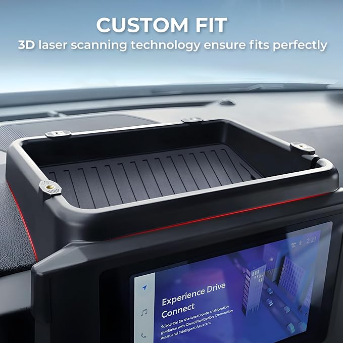 Dashboard Storage Tray Dash Organizer for Toyota Tacoma 2026 2025 2024 & 4Runner 2026 2025 (Only for 14 inch Screen), Interior Accessories Center Console Organizer Storage Tray, Black