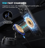 OANDYS for MagSafe Car Mount Charger 15W Fast Wireless Charging Magnetic Car Phone Holder, 82+LBS Strongest Suction, 3200gf Strongest Magnetic,360°Rotatable Stand for iPhone 17-12 Pro Max Plus Air