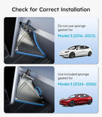 Wigoo Under Screen Organizer for Model 3 2016~2026, Including Model 3 Highland 2024~2026 (Standard, Premium & Performance), Concealed Center Console Organizer Tray, Quick & Stable Installation
