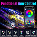 Miytsya 1 PC Car LED Strip Lights, 16 Million Colors 5 in 1 with 236 inches Fiber Optic, Multicolor RGB Car Interior Lights Automobile Ambient Neon Lighting Kit (Multicolored)