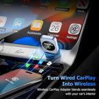 Wireless CarPlay Adapter for iPhone, 2026 Upgraded Carplay Dongle Converts Wired to Wireless, Plug & Play Auto Connect, Mini USB CarPlay Adapter, Stable No Latency Connection Compatible with iOS 10+