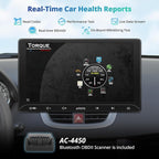 A5L 10.1 inch Android Double DIN Car Stereo, Wireless CarPlay & Android Auto, DriveChat AI, HDMI Out, IoT Control, Fast Boot, DSP 24-Band EQ, Head Unit with OBD2 Scanner, GPS Tracking