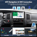 4G+64G Car Stereo Radio for 2002 2003 2004 2005 Dodge RAM 1500 2500 3500 with Wireless CarPlay Android Auto Android 15 Head Unit 9" Touch Screen Radio with 16EQ GPS FM Bluetooth 5.0 HD Backup Camera