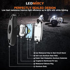LEDMIRCY R1 LED White Rock Lights 16PCS for Off Road Truck RZR ATV SUV Auto Car Boat Underglow Trail Rig Lights Underbody Neon Light High Power Waterproof Shockproof(16PCS,White)