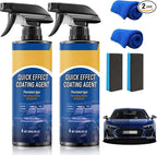 2PCS Car Coating Spray,Quick Effect Coating Agent for Car Coating Spray,Quick Effect Coatings Agent,Waterless Wash Polish,Paint Protection Glass Cleaner