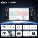 4G LTE QLED Radio for Jeep Wrangler 2007-2018 Chrysler Dodge Ram 1500,Touch Screen 8core Stereo Upgrade,Wireless carplay & Android Auto,Fast Charge,Free Backup Camera