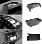 LUWU 3PCS 2025 2026 Mustang Mach E Dashboard Storage Tray Compatible with Ford Mustang Mach E 2021-2026 Accessories Center Console Armrest Box Hidden Organizer Tray Behind Screen ABS Material