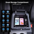 Car Armrest Storage Box Tray Compatible with INEOS Grenadier 2022 2023 2024 2025 2026 Center Console Armrest Organizer Storage Box Tray With Anti-Slip Mat ABS Accessories